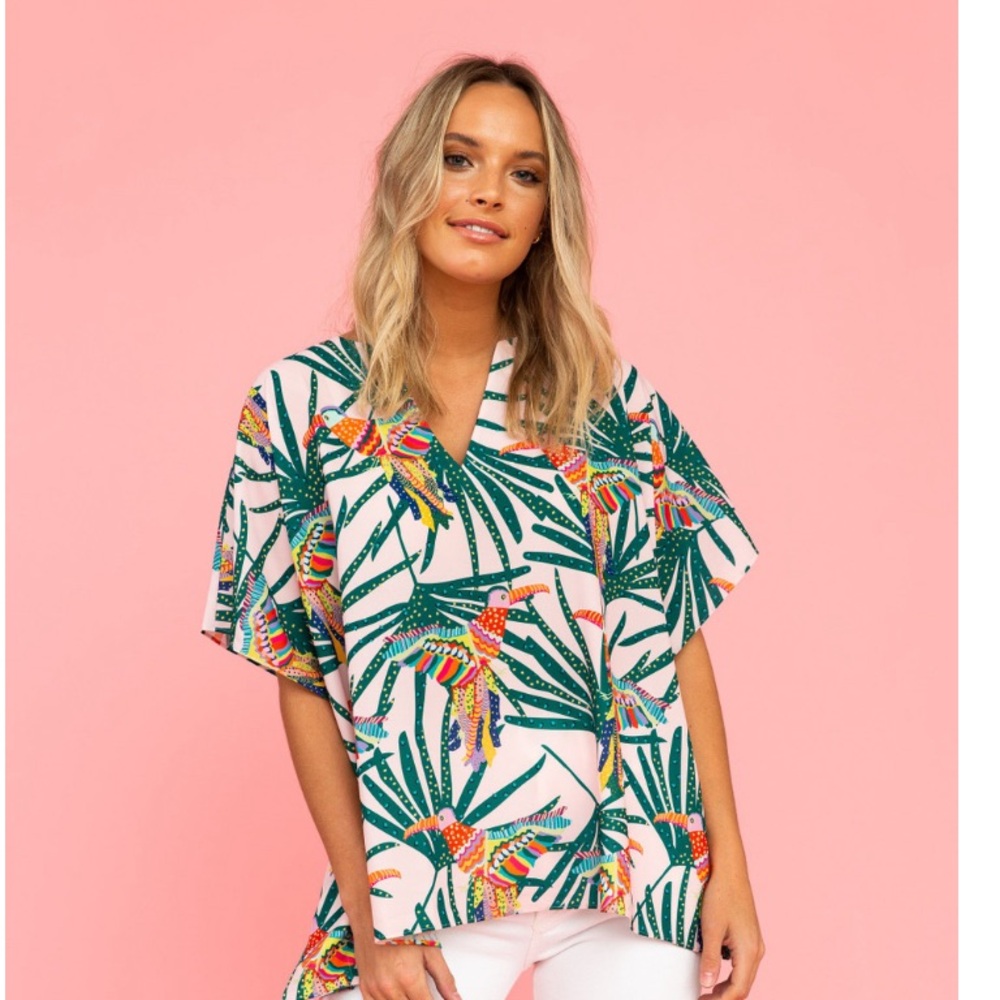 Crosby Maggie Top, Parrot Party